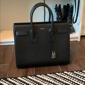 Brand New Saint Laurent Black Sac De Jour